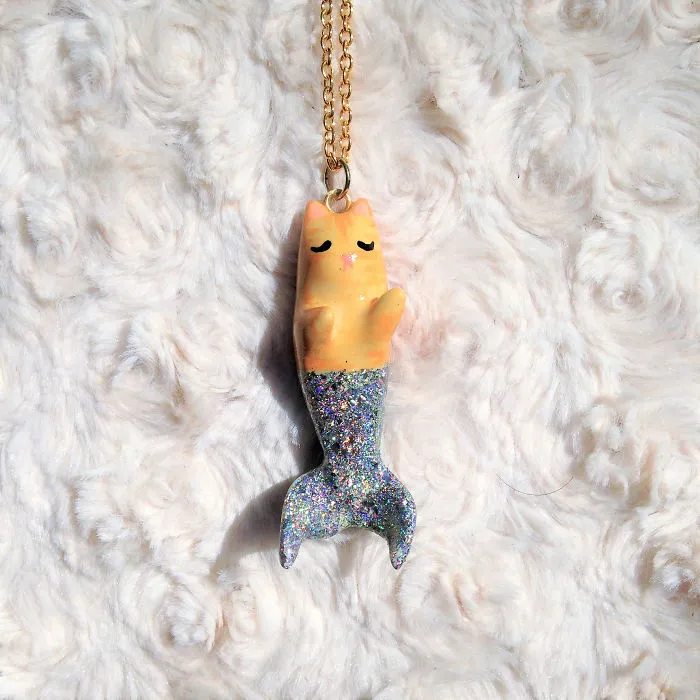 Purrmaid Necklaces By Girl And Her Cat