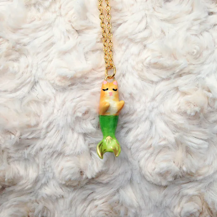 Purrmaid Necklaces By Girl And Her Cat