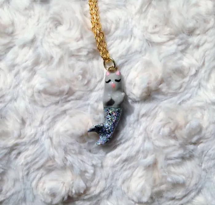 Purrmaid Necklaces By Girl And Her Cat