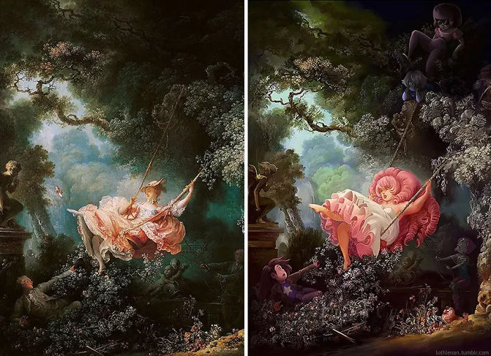 "El columpio", por Jean-Honore Fragonard
