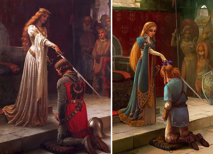 "El espaldarazo", de Edmund Leighton