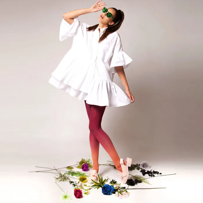 Bright, Hand-Dyed Gradient Tights By Bzr