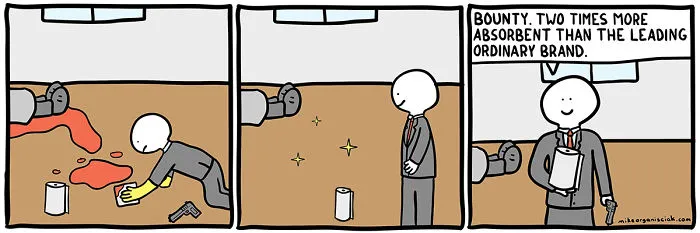 Comics about papaer towel and the murder