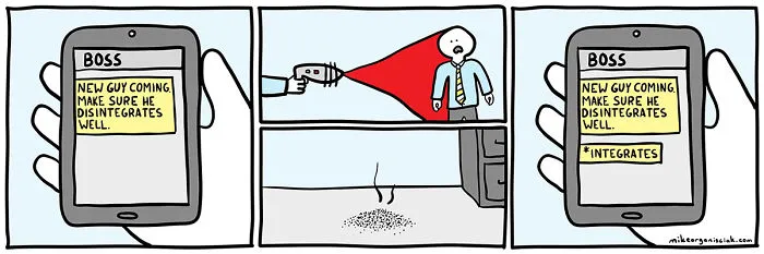 Comics about new employee 