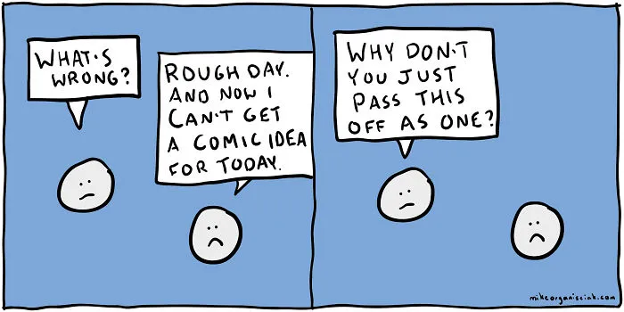 Comics about not having a comic idea 