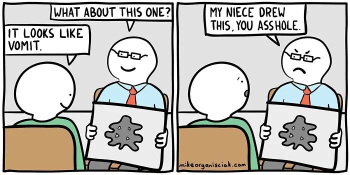 Comics about rorschach test