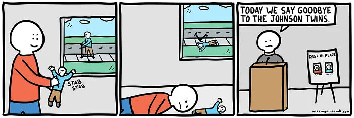 Comics about twins death 
