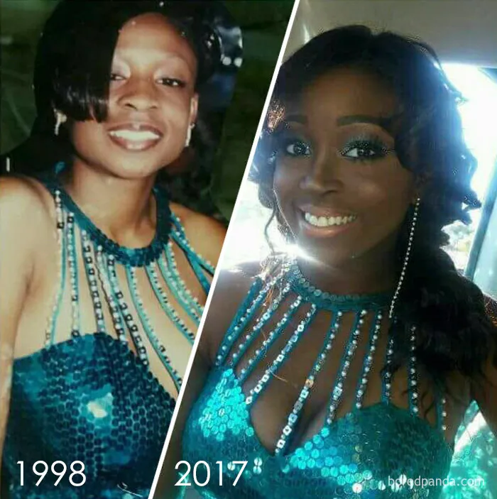 Mi hija se puso mi vestido de graduación 19 años después