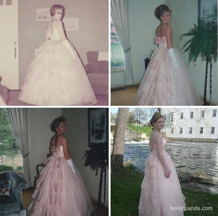 Vestido por 1ª vez en 1962 y por última vez en 2013. Madre, 2 hijas y una nieta