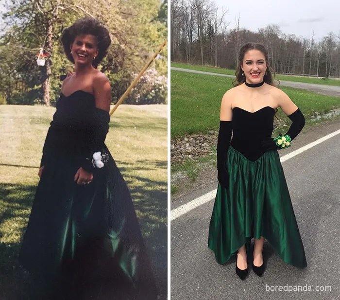 My Little Sister Decided To Wear My Mom's Prom Dress For Her Prom This Year