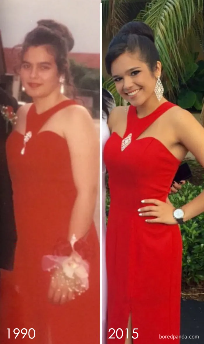 Mi madre y yo compartiendo vestido