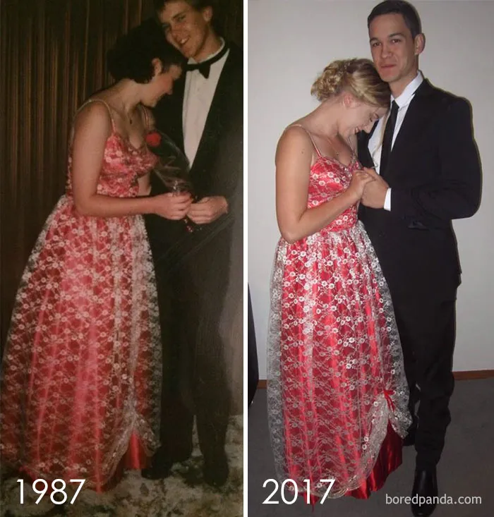 Mi madre se hizo este vestido en 1987 y ahora me lo he puesto yo