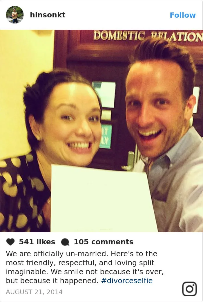 Ex-Couples Are Posting 'Divorce Selfies' And These 51 Pics Will Prove Why They’re Awesome