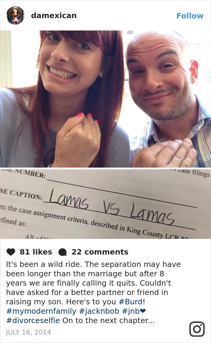 Ex-Couples Are Posting 'Divorce Selfies' And These 51 Pics Will Prove Why They’re Awesome