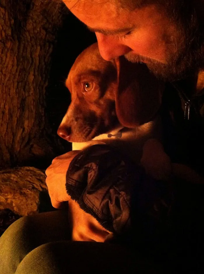 She Was Scared Of The Bonfire So We Had To Console Her