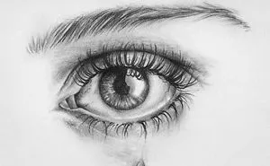 I Love Art So I Showed My Feelings By Drawing A  Crying Eye.