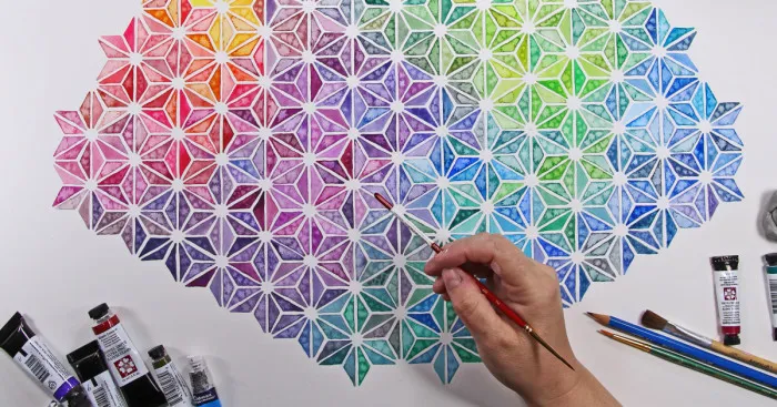 Insanely Detailed Watercolor Pattern Paintings