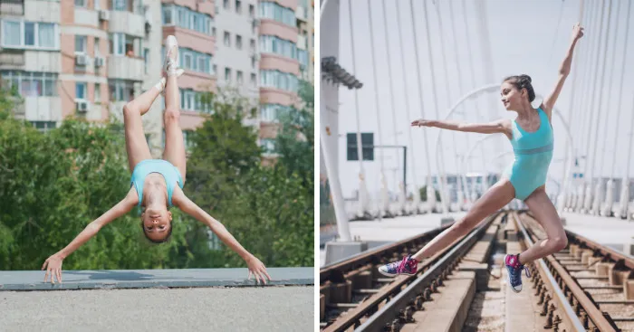 I Captured The Little Ballerina Levitating On The Streets Of Bucharest