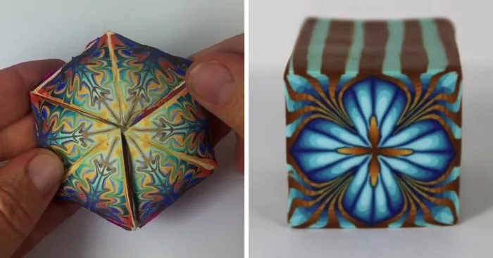 I Made A Tri-Hexaflexagon Out Of Polymer Clay
