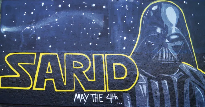 I Painted Darth Vader Mural To Celebrate The Star Wars Day