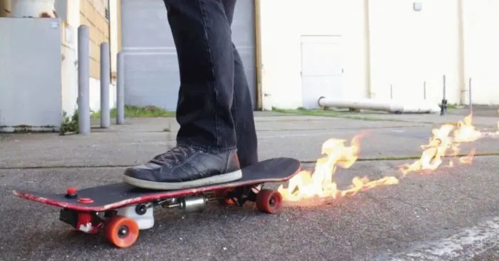 I Made A Flamethrower Skateboard And You Can Make One As Well