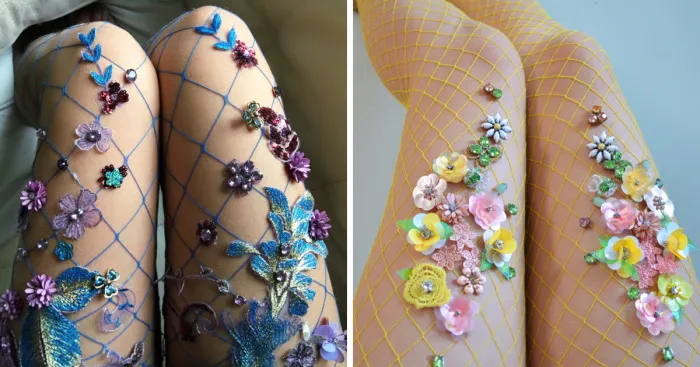 Estas medias de red adornadas te harán sentir como una sirena atrapada