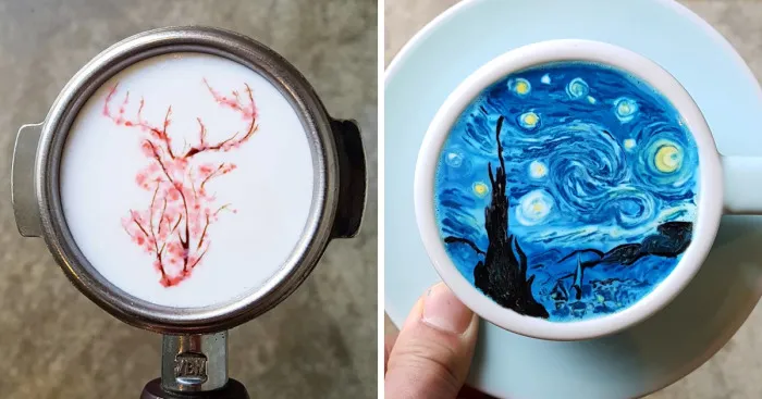 Soy un barista de Corea que crea arte sobre el café