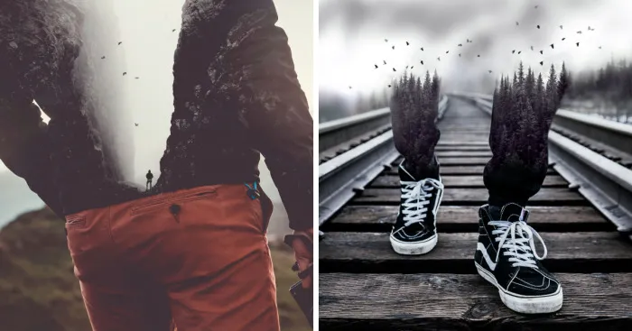 I Mix Different Pictures To Create These Double Exposure Images
