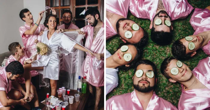 Bride Who Is A Computer Engineer Doesn't Have Any Girlfriends, So She Invites Her Bros Instead