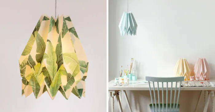 These Origami Lampshades Are Carefully Handcrafted With An Eco-Conscious Approach