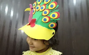 I Made This Peacock Cap From Foam Sheets