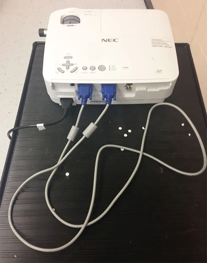 Mom Just Sent Me This Asking Why The Projector Wasn't Working