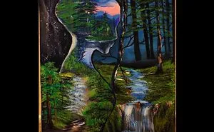 My Double Exposure Acrylic Painting