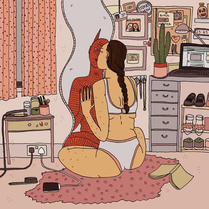 40 Honest Illustrations Of Modern Women And Their Demons By Polly Nor (NSFW)