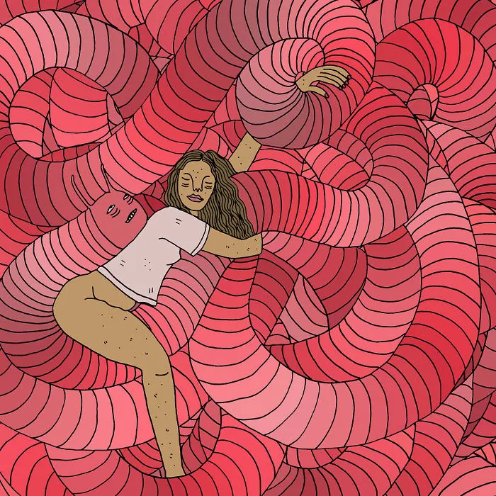 10+ Ilustraciones honestas de mujeres modernas y sus demonios, por Polly Nor (NSFW)