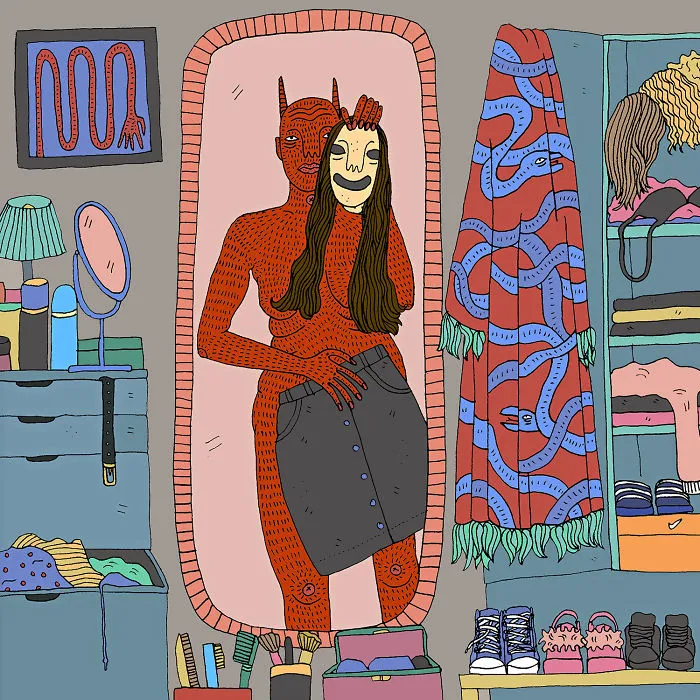 40 Honest Illustrations Of Modern Women And Their Demons By Polly Nor (NSFW)