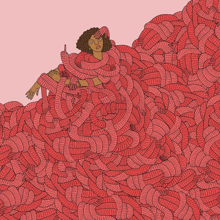 10+ Ilustraciones honestas de mujeres modernas y sus demonios, por Polly Nor (NSFW)