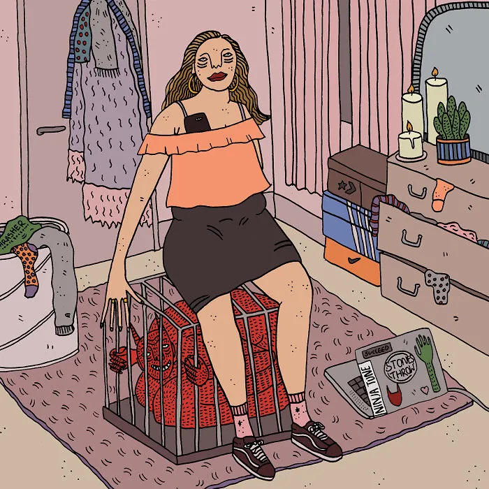 40 Honest Illustrations Of Modern Women And Their Demons By Polly Nor (NSFW)