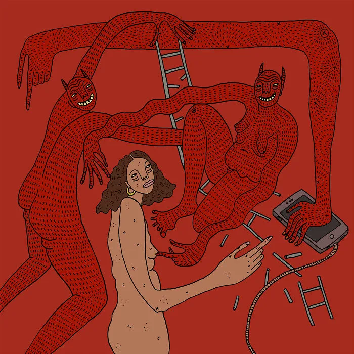 10+ Ilustraciones honestas de mujeres modernas y sus demonios, por Polly Nor (NSFW)