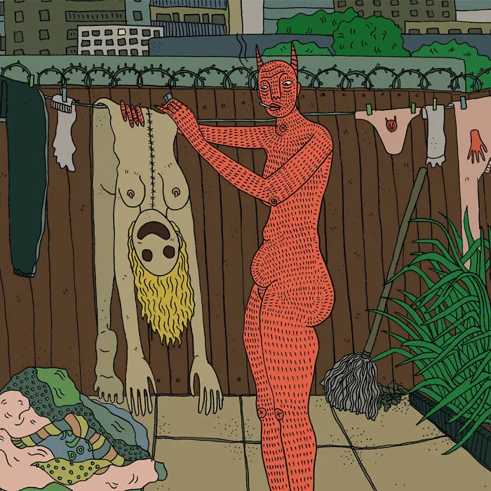 10+ Ilustraciones honestas de mujeres modernas y sus demonios, por Polly Nor (NSFW)
