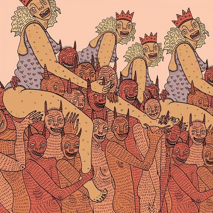10+ Ilustraciones honestas de mujeres modernas y sus demonios, por Polly Nor (NSFW)