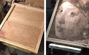 I Made This Portrait Using Only Wood, Lights And Shadows