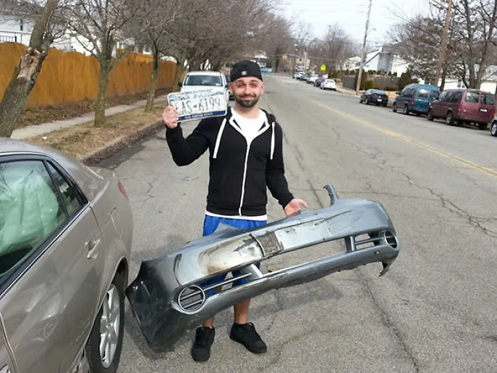 So I Was Driving To The Gym, And Some A**hat T-bones My Car And Drives Off... But He Forgot This