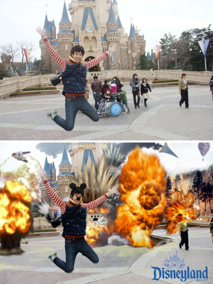 Quisiera que desapareciera la gente del fondo y que todo pareciera más divertido