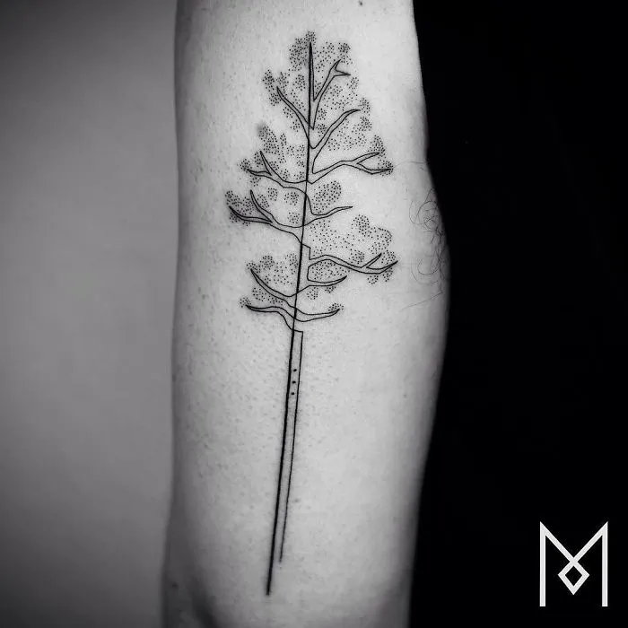 10+ Tatuajes hechos con una sola línea continua, por el tatuador Mo Ganji