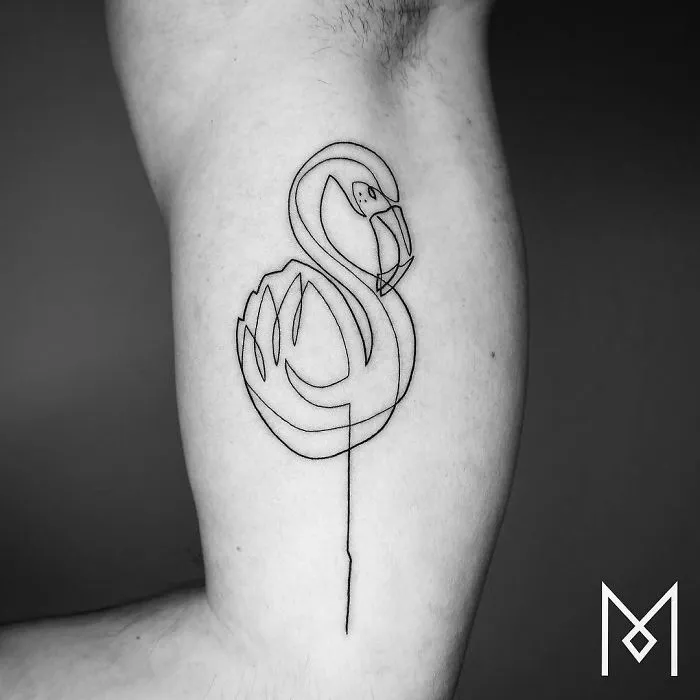 10+ Tatuajes hechos con una sola línea continua, por el tatuador Mo Ganji
