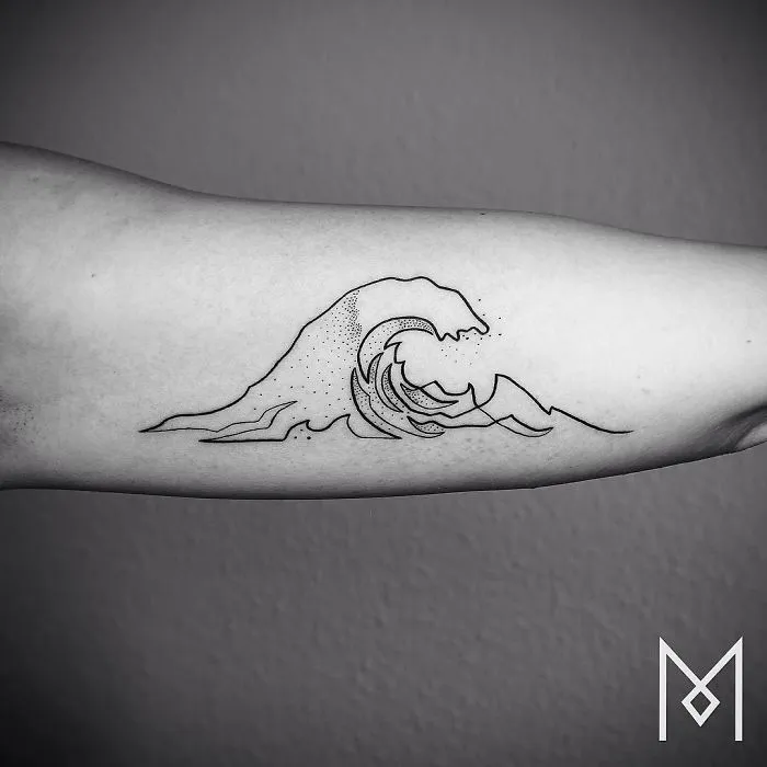 10+ Tatuajes hechos con una sola línea continua, por el tatuador Mo Ganji