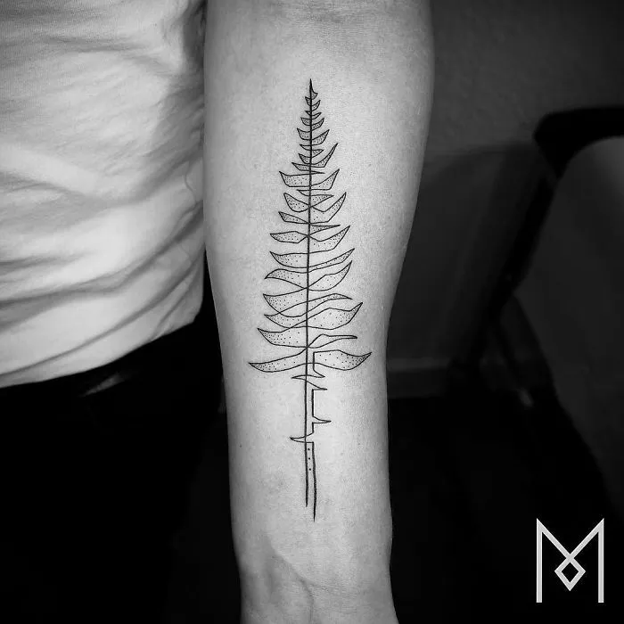 10+ Tatuajes hechos con una sola línea continua, por el tatuador Mo Ganji