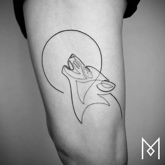 10+ Tatuajes hechos con una sola línea continua, por el tatuador Mo Ganji