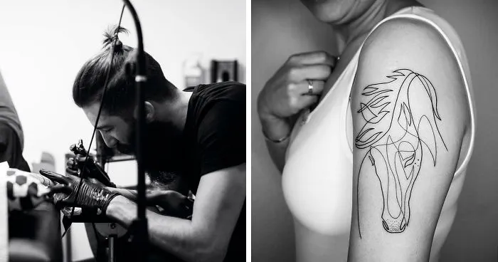 100 Incredible Tattoos Created Using A Single Continuous Line By Mo Ganji